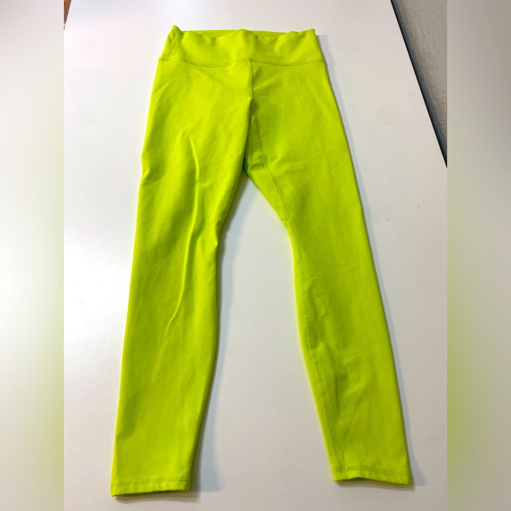 Fabletics high rise neon yellow legging